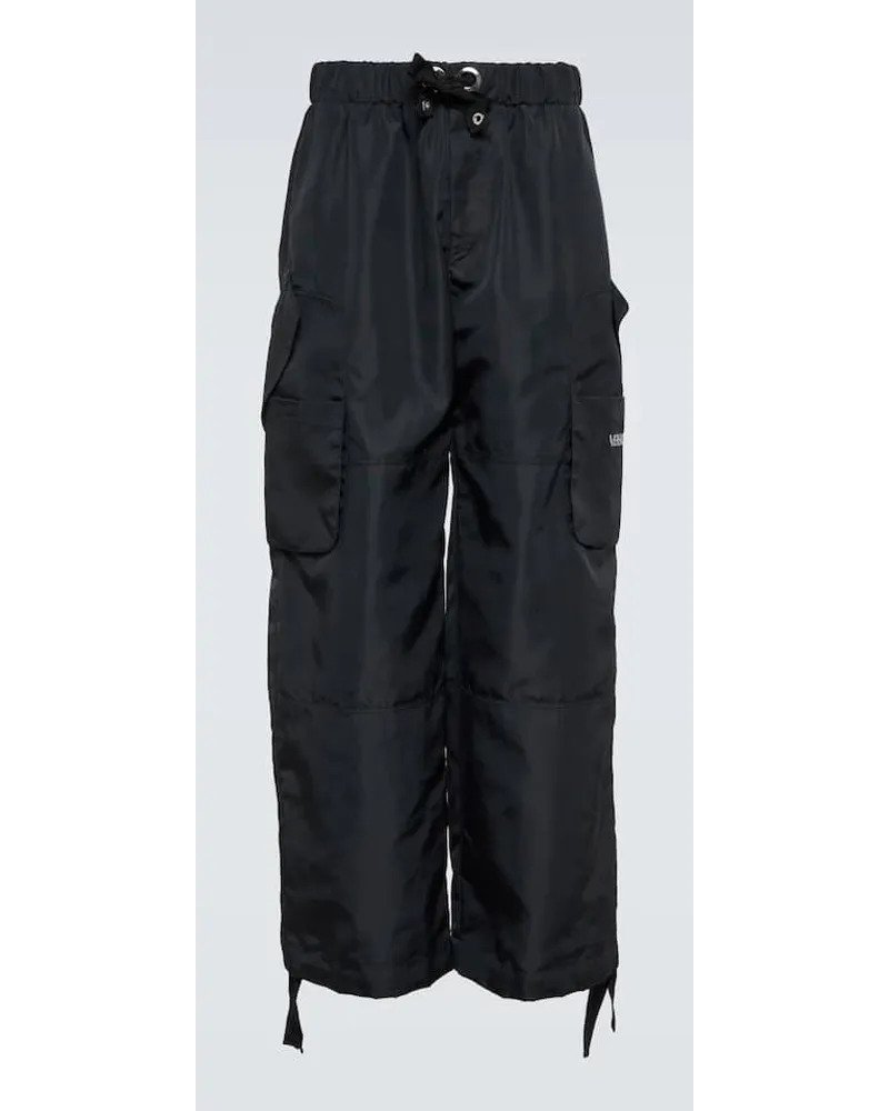 Versace Weite Cargohose Schwarz
