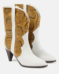 Isabel Marant Westernstiefel Witney aus Leder Weiss