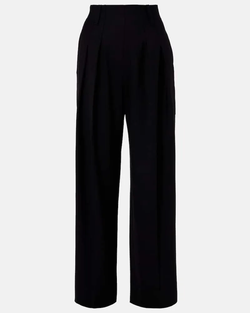 Victoria Beckham Weite High-Rise Hose Schwarz