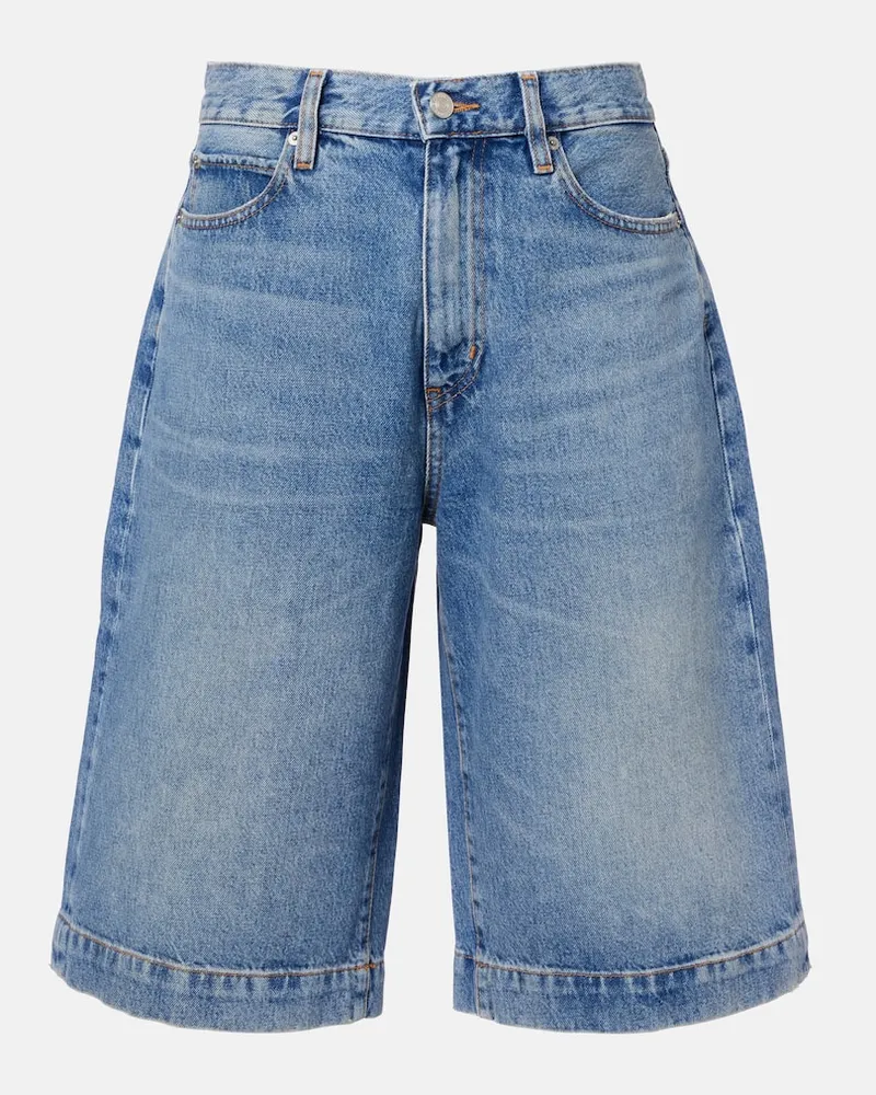 Frame Denim High-Rise Jeansshorts Jort Blau