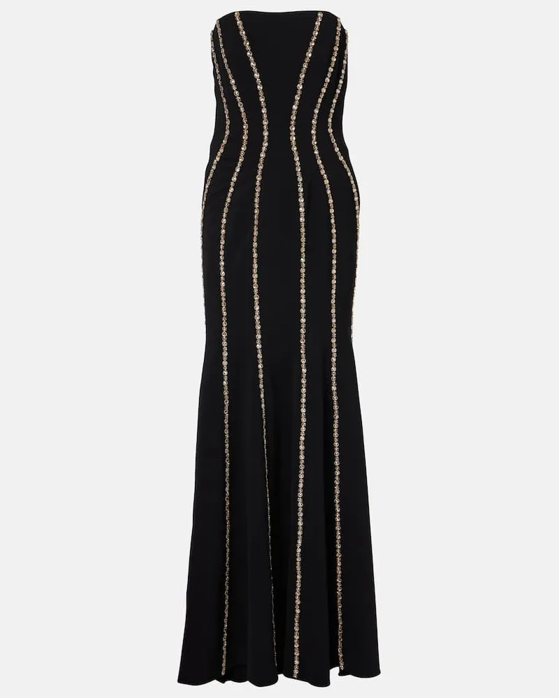 Jenny Packham Robe Dash mit Kristallen Schwarz