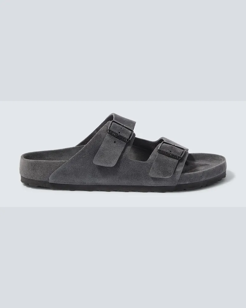 Birkenstock Sandalen Arizona aus Veloursleder Grau