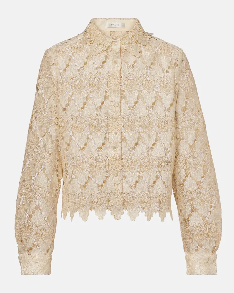 Frame Denim Hemd aus Spitze Neutral