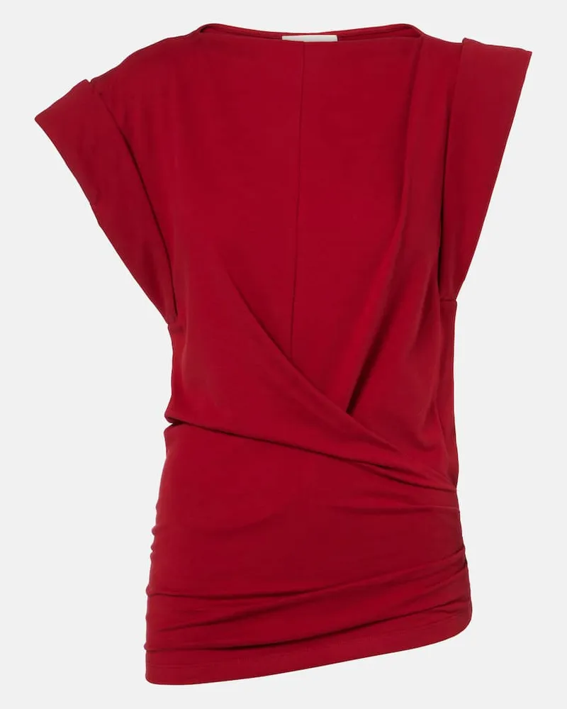 Isabel Marant Top aus Baumwoll-Jersey Rot
