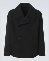 Christophe Lemaire Cabanjacke Dispatch aus Wolle Schwarz