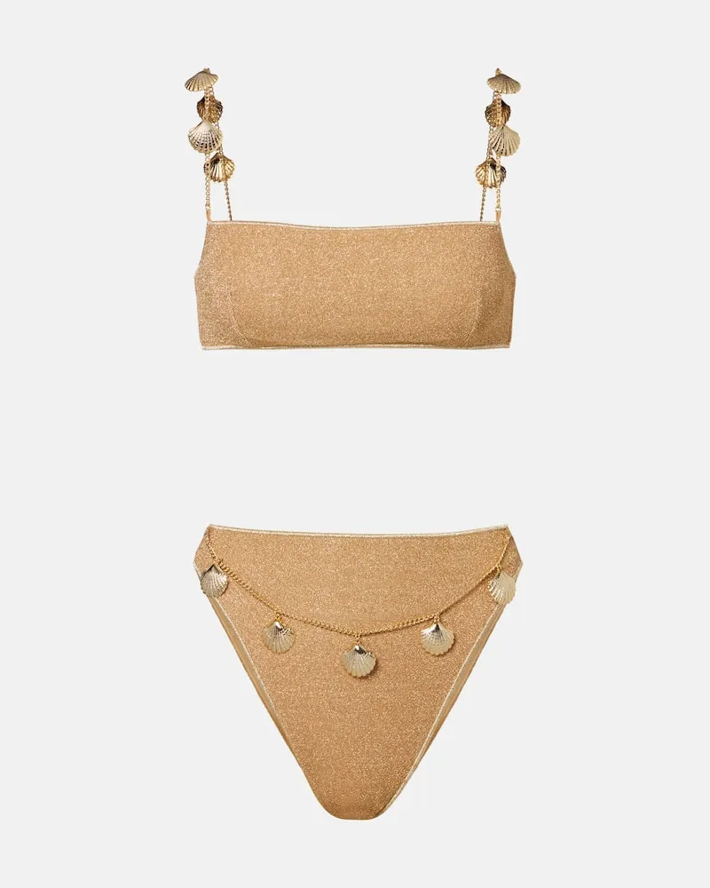 Oséree Oséree Verzierter Bikini Lumière Gold