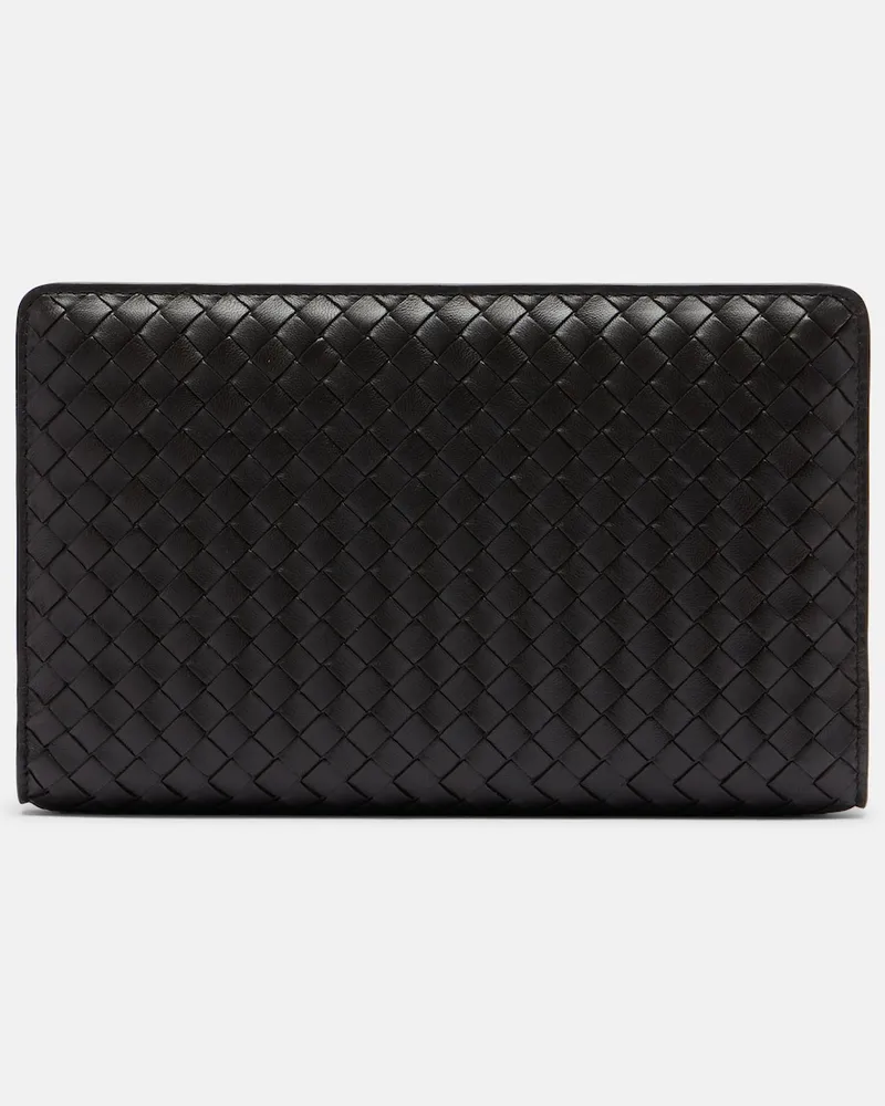 Bottega Veneta Clutch Agenda aus Leder Braun