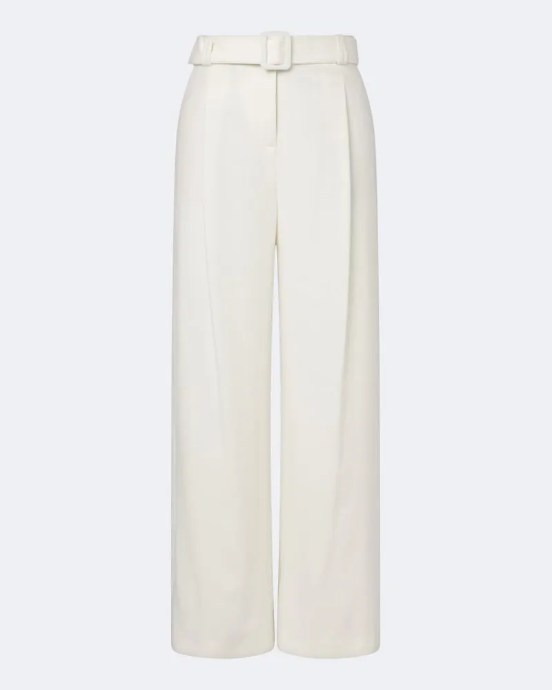 Eleventy Weite Hose aus Wolle und Cashmere Weiß