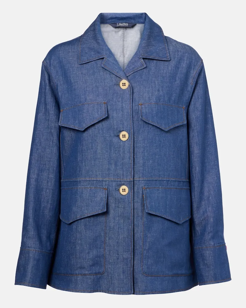 Max Mara Jacke Ginny aus Twill Blau