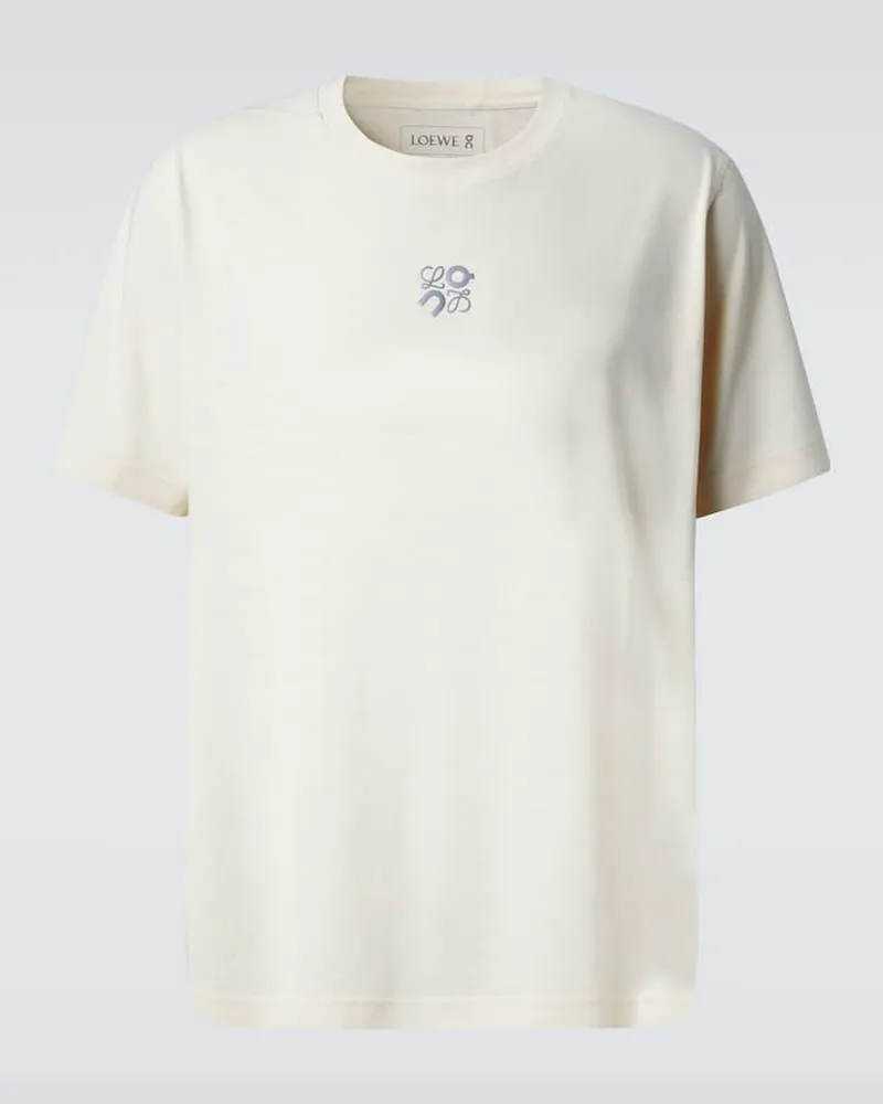 Loewe X On T-Shirt aus Jersey Weiß