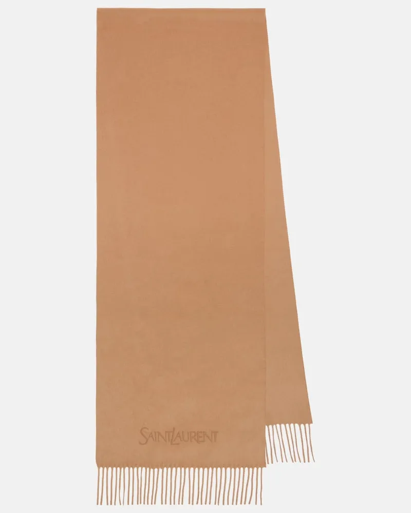 Saint Laurent Schal aus Kaschmir Braun