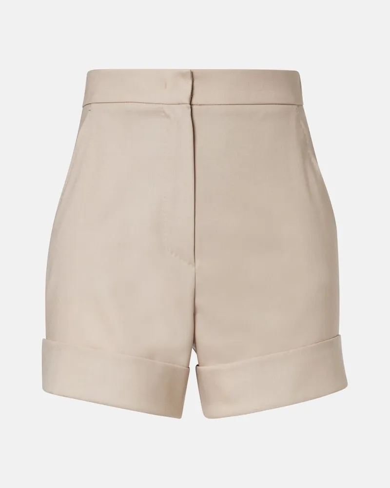 Max Mara Shorts aus Wolle, Mohair und Seide Beige