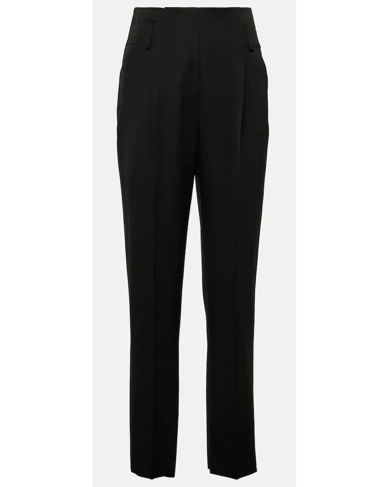 Max Mara Anzughose Celtico aus Wolle und Mohair Schwarz