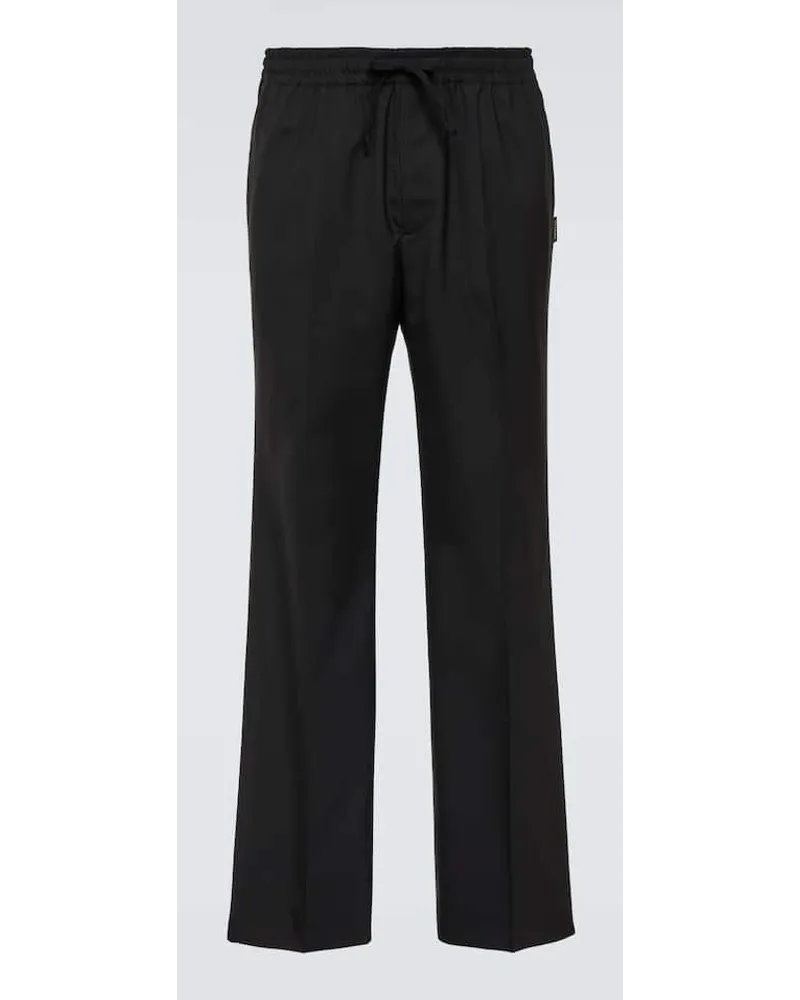 Undercover Gerade Mid-Rise-Hose Schwarz