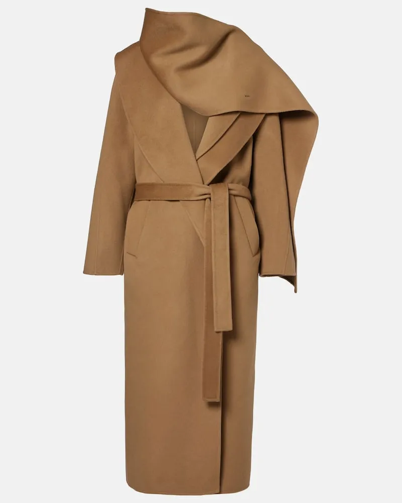 Róhe Róhe Mantel aus Wolle und Kaschmir Braun