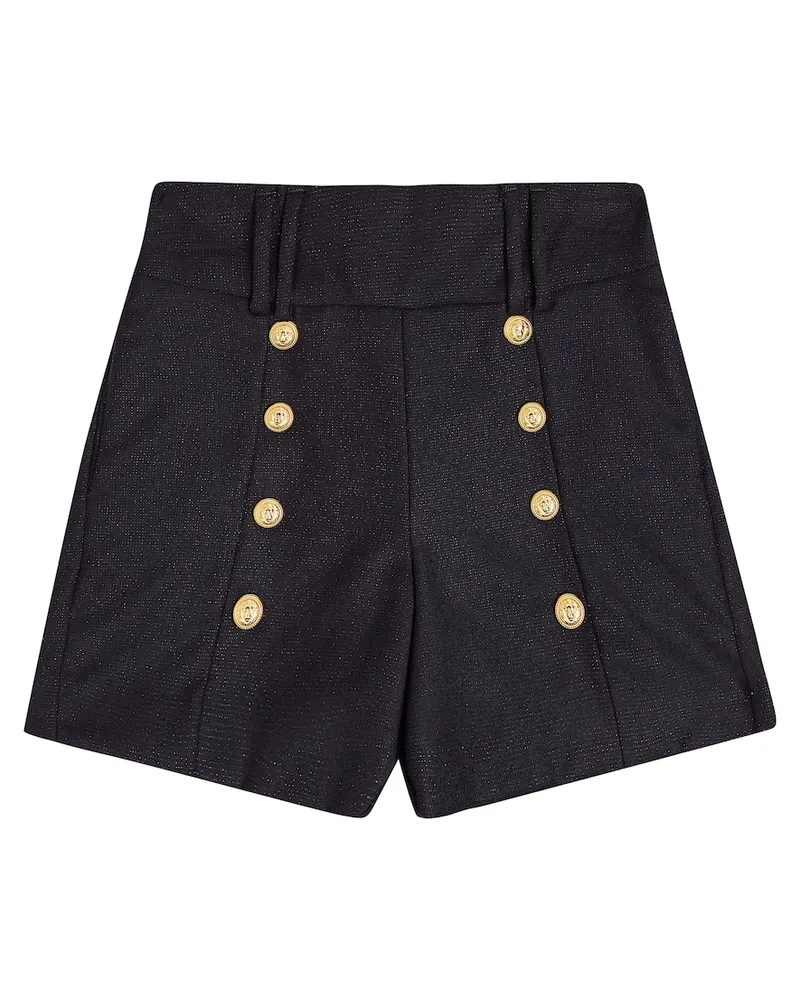 Balmain Shorts aus Wolle Blau