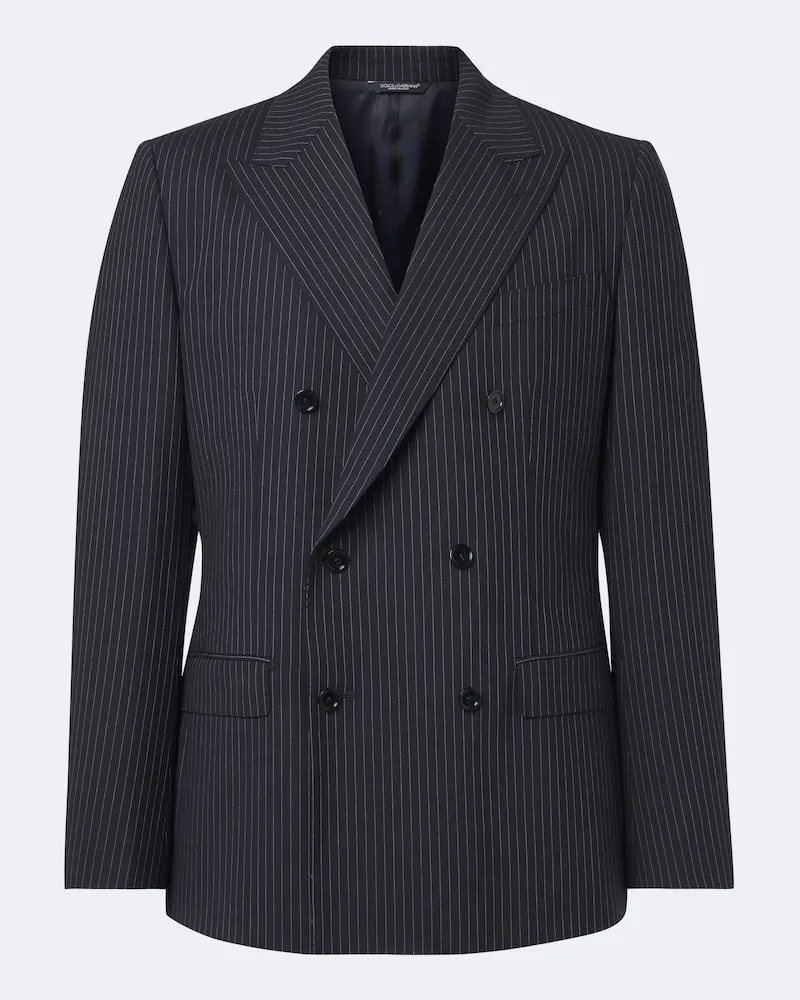 Dolce & Gabbana Blazer aus einem Wollgemisch Blau