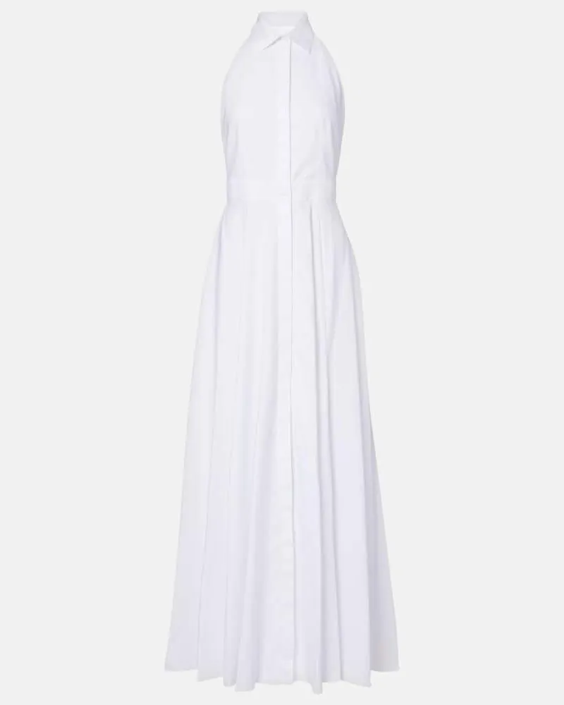 Ralph Lauren Maxikleid aus Baumwollpopeline Weiß
