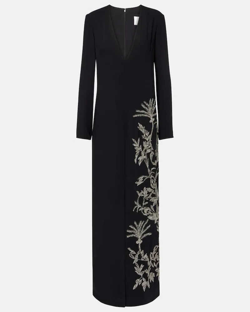 COSTARELLOS Robe Vita aus Crêpe Schwarz