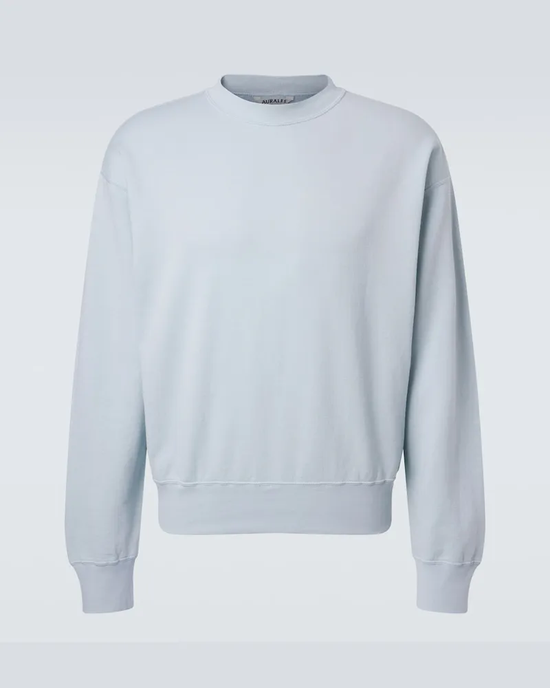 AURALEE Sweatshirt aus Baumwolle, Wolle und Seide Blau