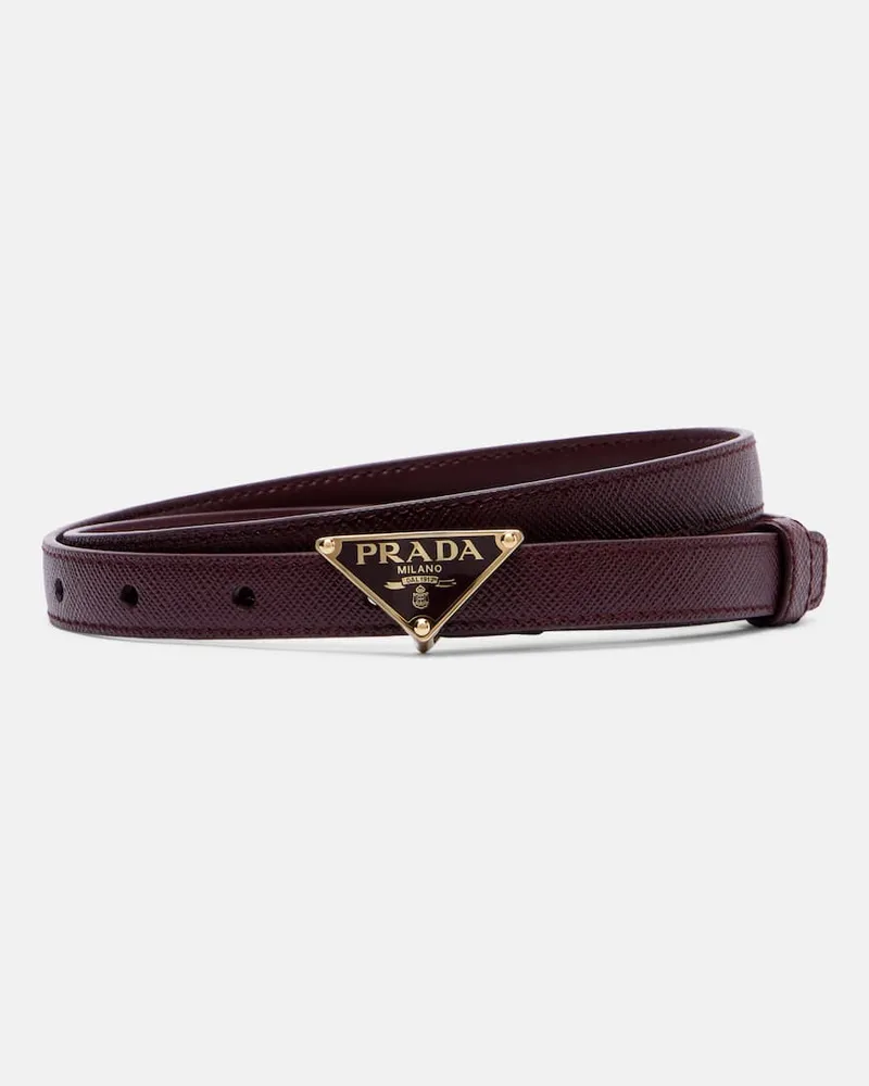 Prada Gürtel aus Saffiano-Leder Burgund