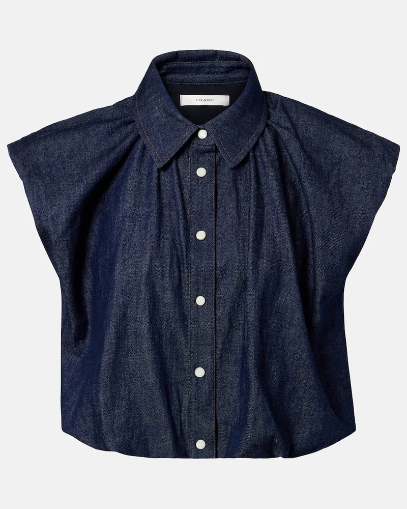 Frame Denim Bluse Shell aus Denim Blau