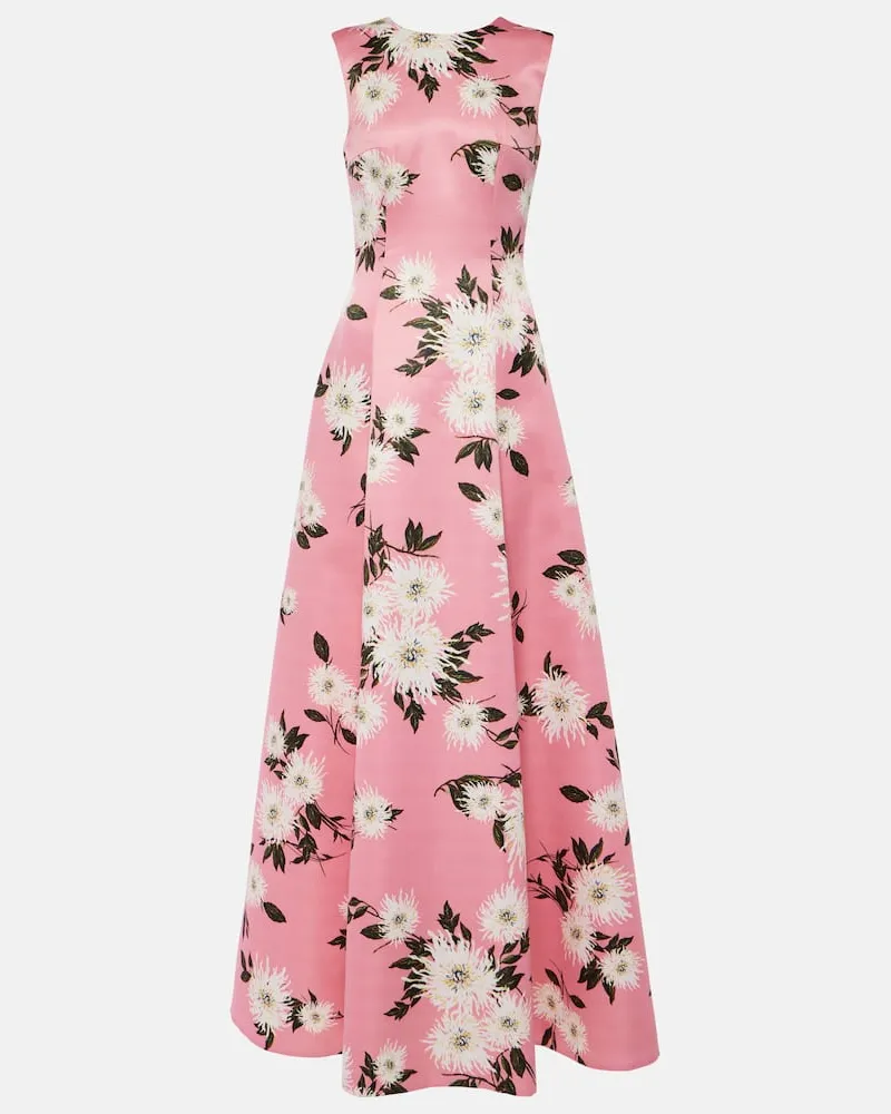 EMILIA WICKSTEAD Robe Nodin aus Taft Rosa