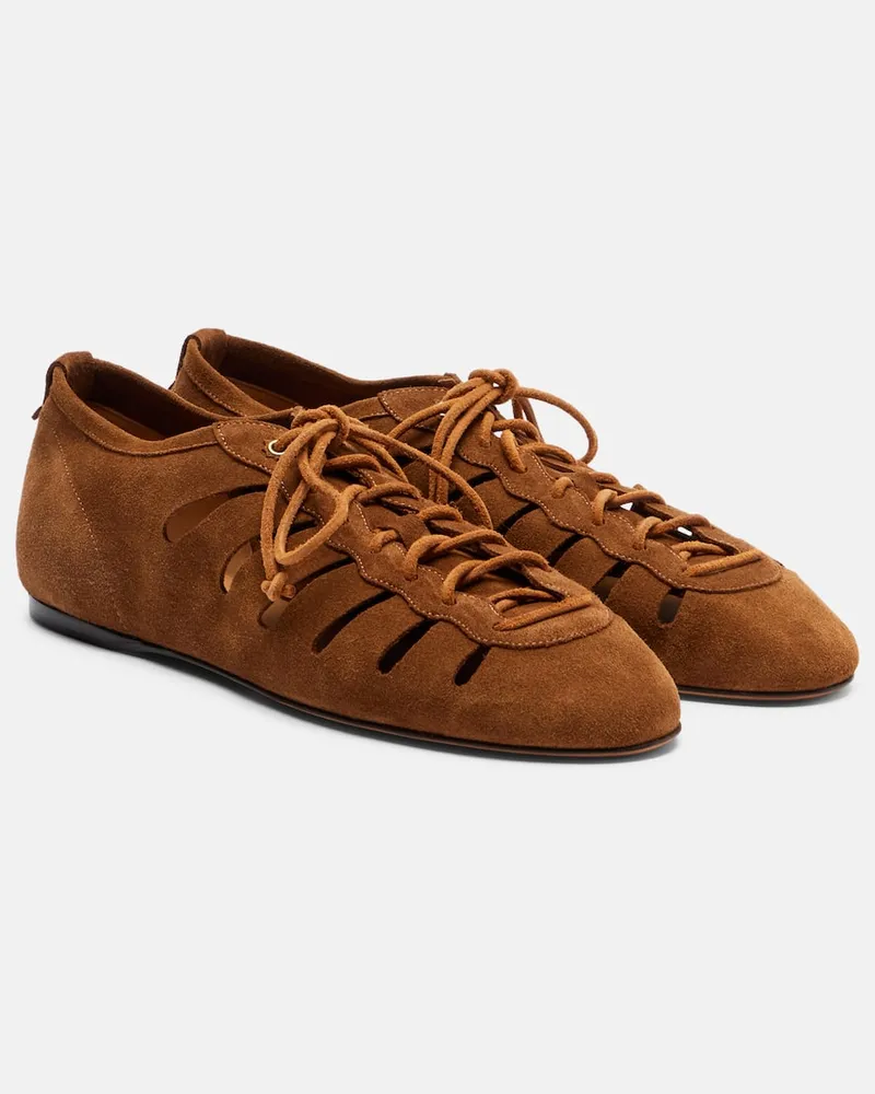 Isabel Marant Sneakers Leyza aus Veloursleder Braun