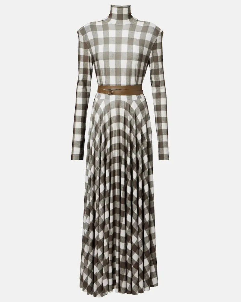 Norma Kamali Midikleid aus Jersey Braun