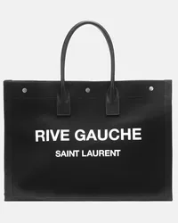 Saint Laurent Tote Rive Gauche aus Canvas Schwarz