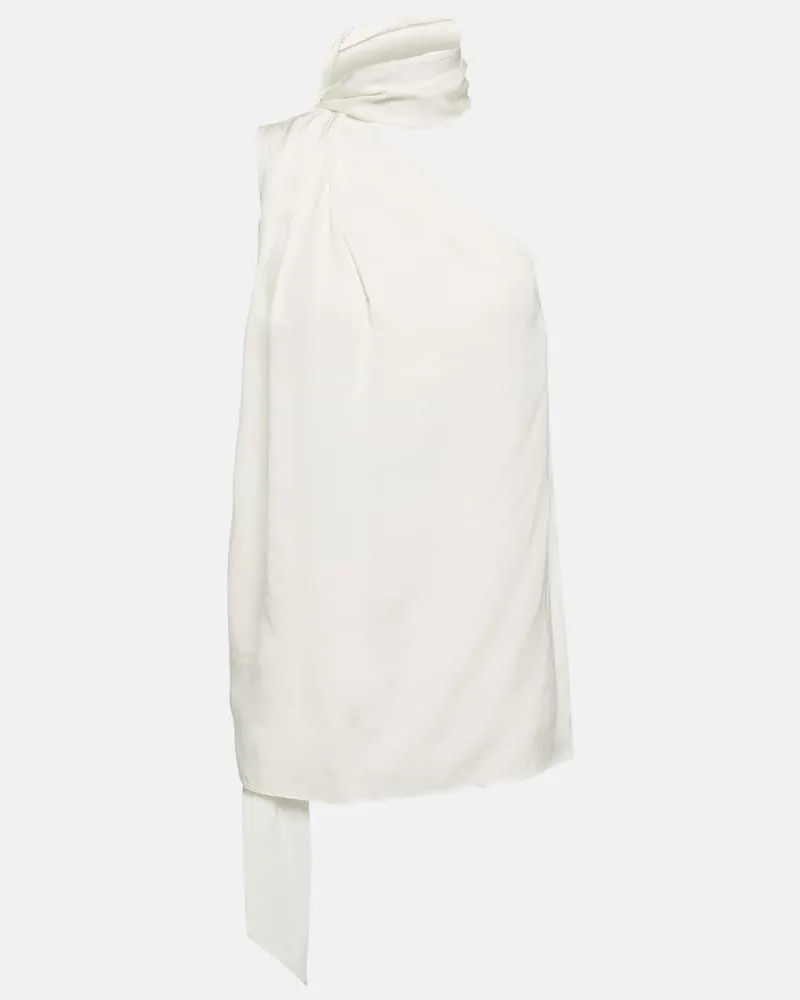 Stella McCartney Top aus Crêpe Weiß