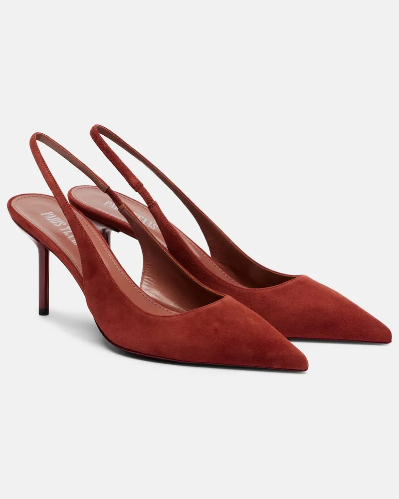 Paris Texas Slingback-Pumps Lidia 70 aus Veloursleder Rot