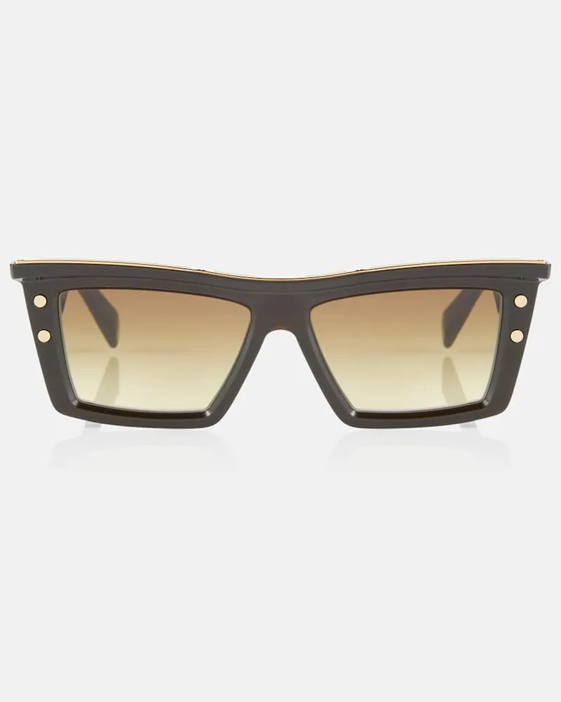 Balmain Eckige Sonnenbrille Braun
