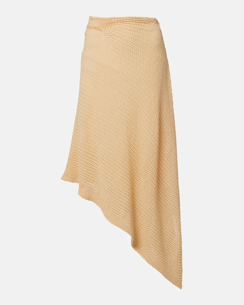 Victoria Beckham Midirock aus einem Baumwollgemisch Beige
