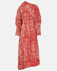 Bottega Veneta Maxikleid aus Tweed Rot