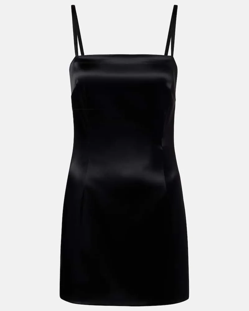 Dolce & Gabbana Minikleid aus Satin Schwarz