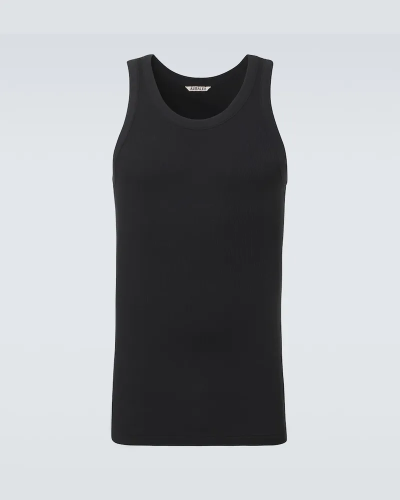 AURALEE Tanktop aus Rippstrick Schwarz
