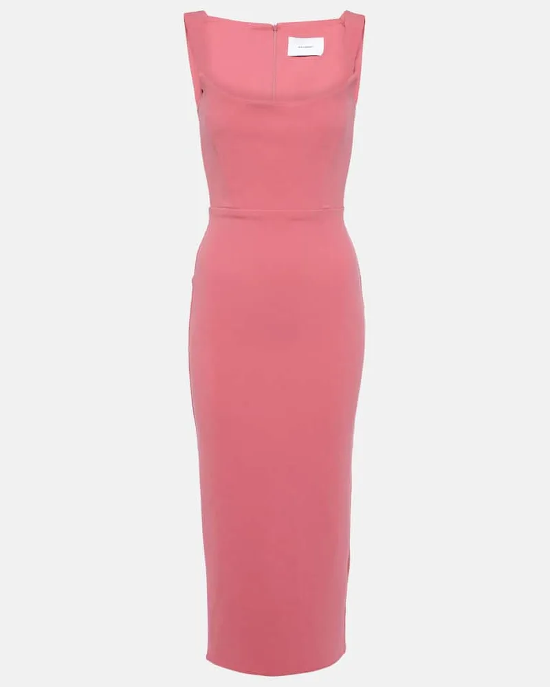Alex Perry Midikleid Portrait Rosa