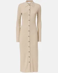 Proenza Schouler White Label Midikleid Phillips aus einem Baumwollgemisch Beige