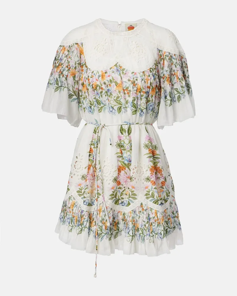 FARM Rio Minikleid Sweet Bloom aus Baumwolle Multicolor