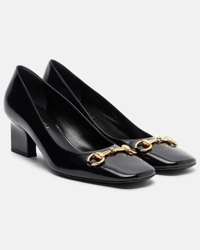 Gucci Pumps Signora 55 Horsebit aus Leder Schwarz