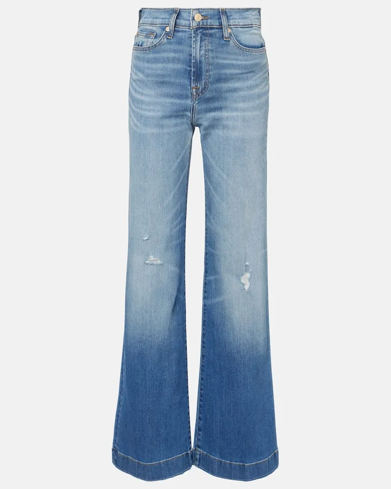 7 for all mankind High-Rise Flared Jeans Modern Dojo Blau