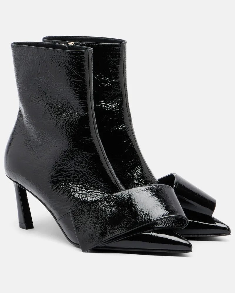 Givenchy Ankle Boots Twisted Ribbon aus Leder Schwarz