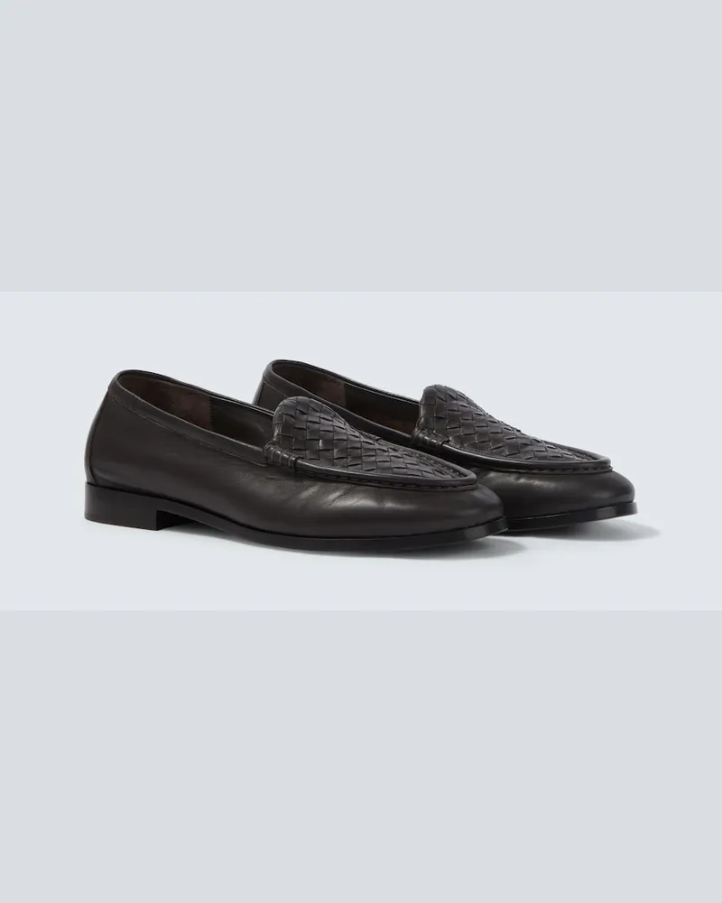 Bottega Veneta Loafers Silenzio aus Leder Braun