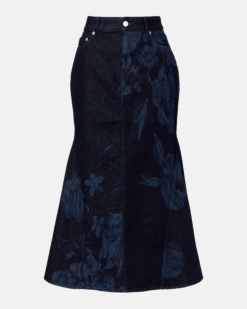 Erdem Midirock aus Denim Blau