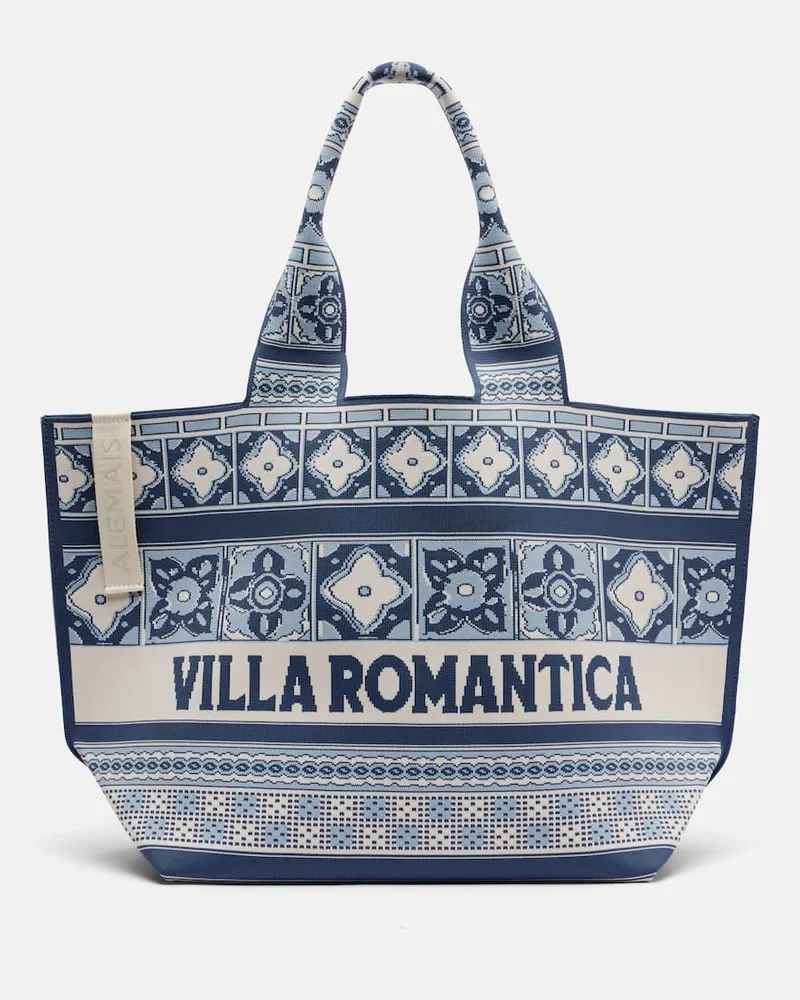ALEMAIS Alémais Tote Bag Villa Romantica Maxi aus Jacquard Blau
