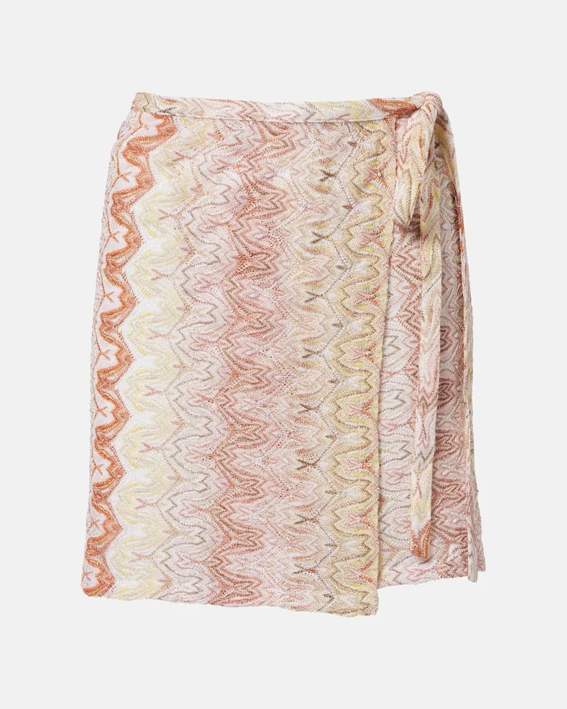 Missoni Wickelrock aus Häkelstrick Multicolor