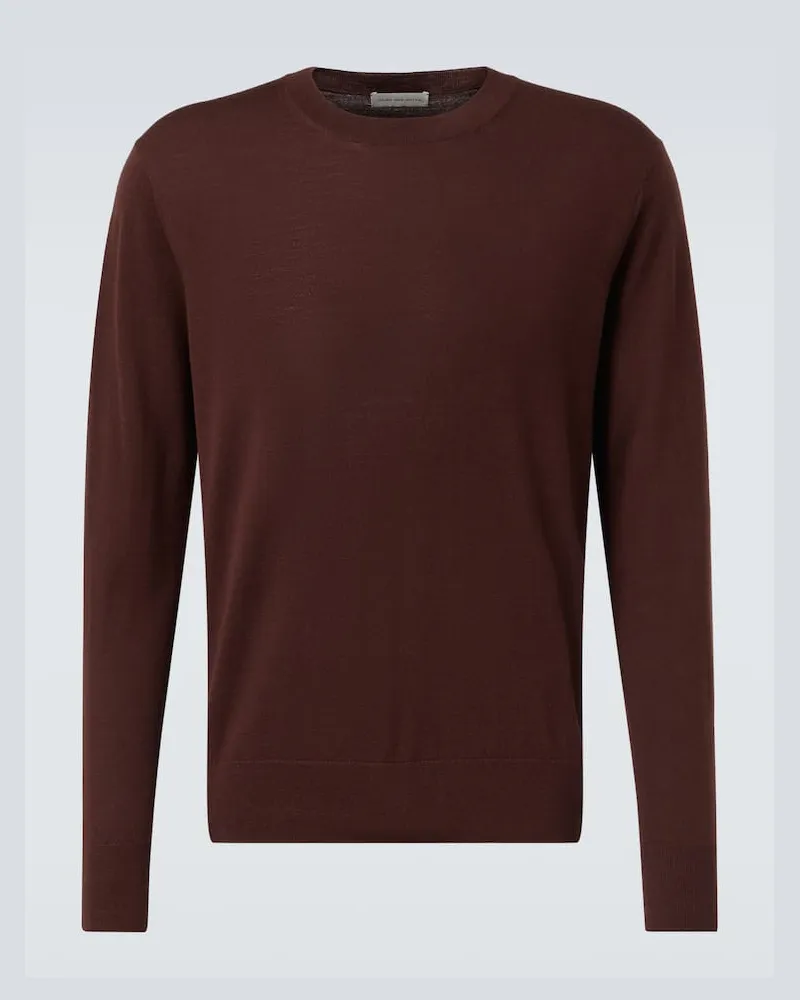 Dries van Noten Pullover aus Wolle Braun