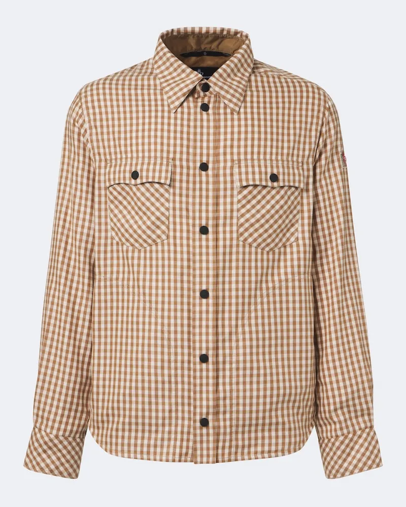 Moncler Hemd aus einem Baumwollgemisch Beige