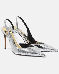 Alexandre Vauthier Slingback-Pumps 105 mit Pailletten Silber